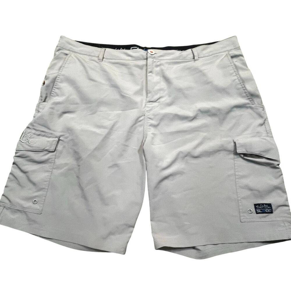 Salt Life SLX-QD Gray Cargo Shorts Fishing Outdoor Performance Men’s Size 40‎